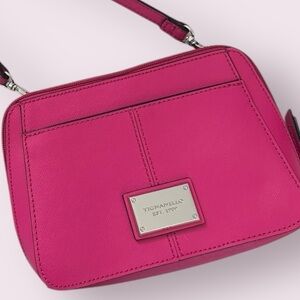 NWOT Tignanello Bright Pink Leather Crossbody Bag
